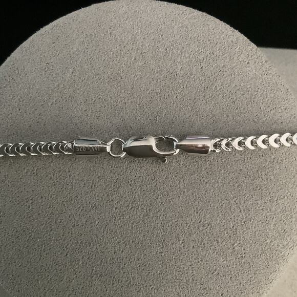 NEW- Solid 2.5mm Sterling Silver Men's/Women's Franco Link Chain 24” - Item#777 - Picture 5 of 10